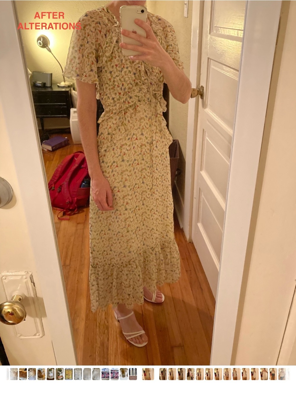 Doen Antoinette Dress - yellow Victorian floral - XS - ALTERATION - Picture 15 of 16